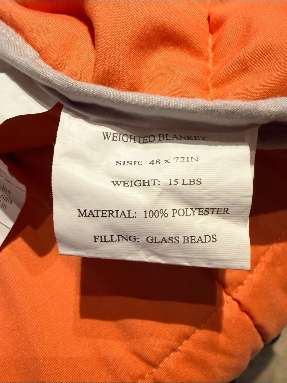 Orange Quilted Home Bedding Throw - Unbranded